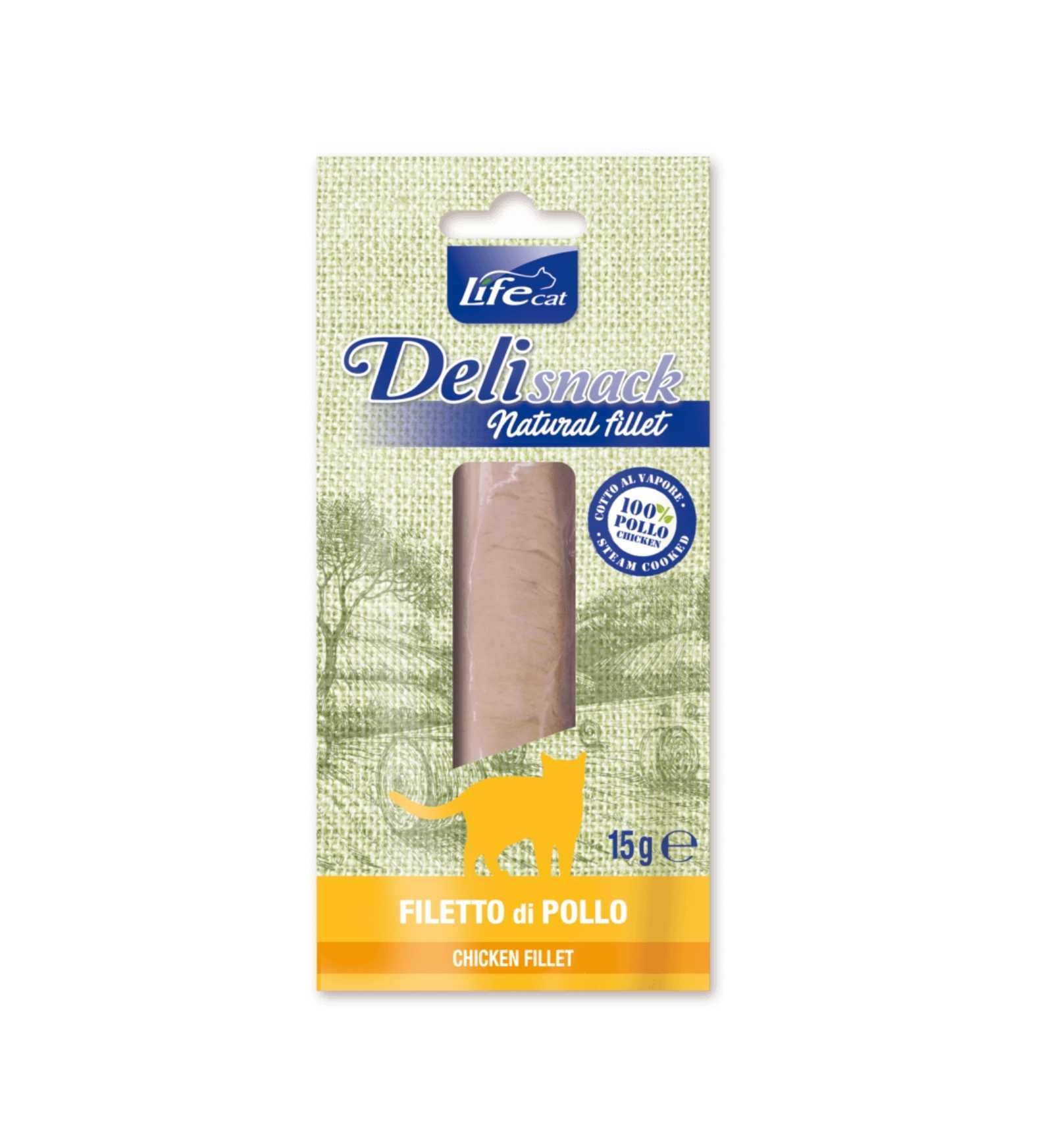 LIFEPETCARE GATTO SNACK FILETTI BOLLITI AL POLLO DA 15 GR
