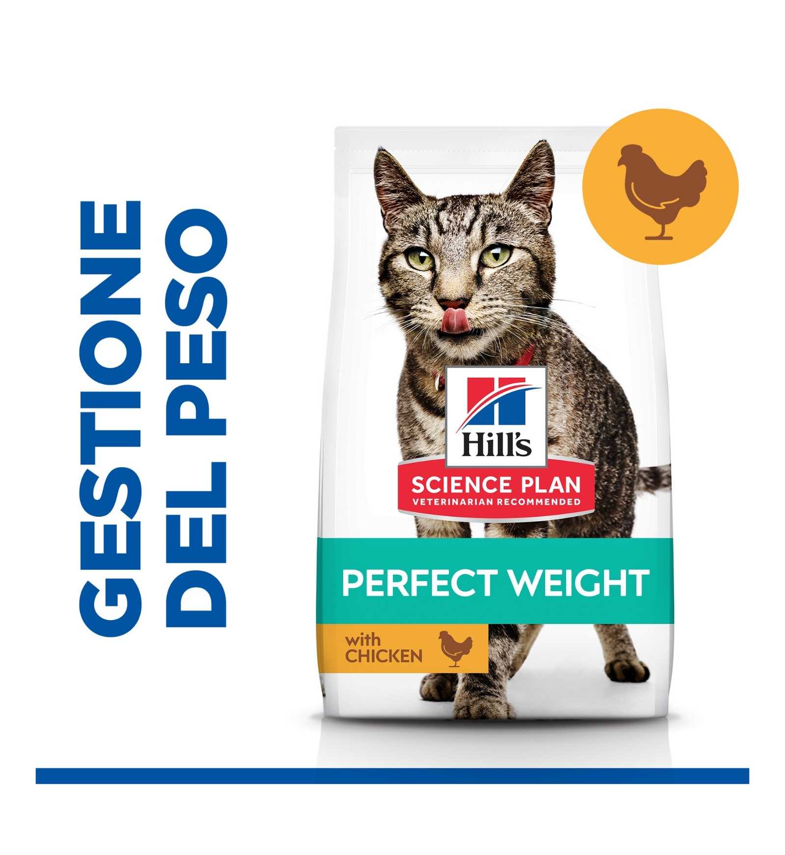 HILL'S SCIENCE PLAN GATTO ADULT PERFECT WEIGHT AL POLLO DA 1,5 KG
