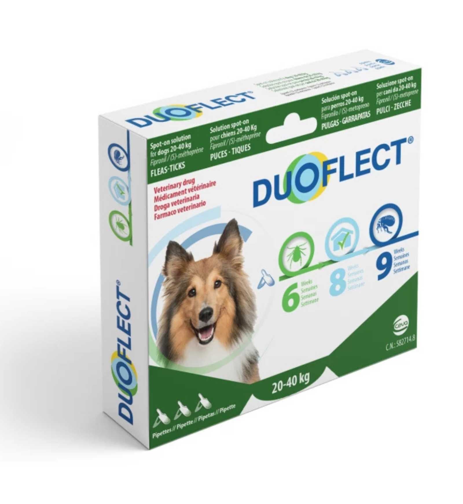 CEVA DUOFLECT ANTIPARASSITARIO CANE DA 20 A 40 KG SPOT ON DA 3 PIPETTE