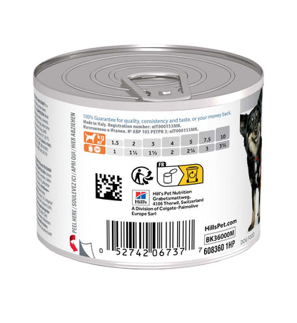 HILL'S SCIENCE PLAN CANE ADULT SMALL & MINI PERFECT DIGESTION MOUSSE AL TACCHINO DA 200 GR IN LATTINA