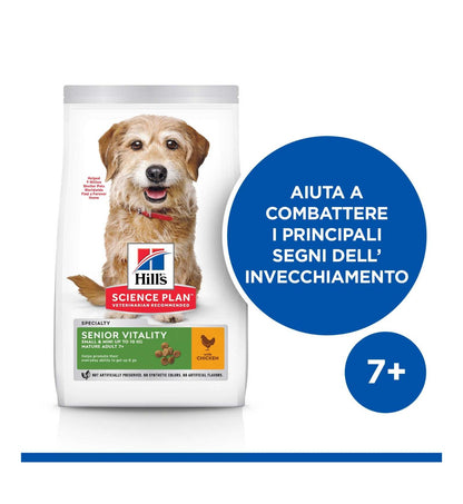 HILL'S SCIENCE PLAN CANE SENIOR VITALITY MATURE 7 + SMALL & MINI POLLO DA 1,5 KG
