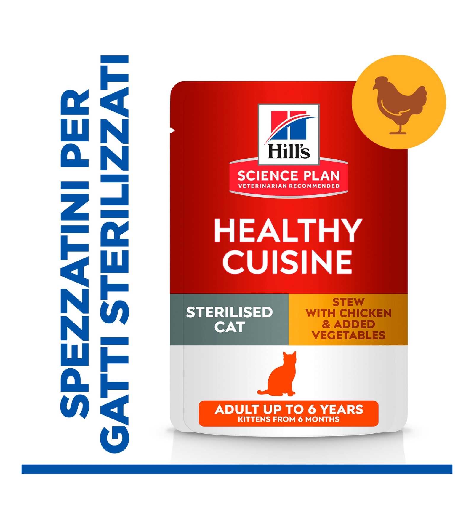 HILL'S SCIENCE PLAN GATTO ADULT STERILIZZATO HEALTY CUISINE POLLO E VERDURE DA 80 GR IN BUSTA