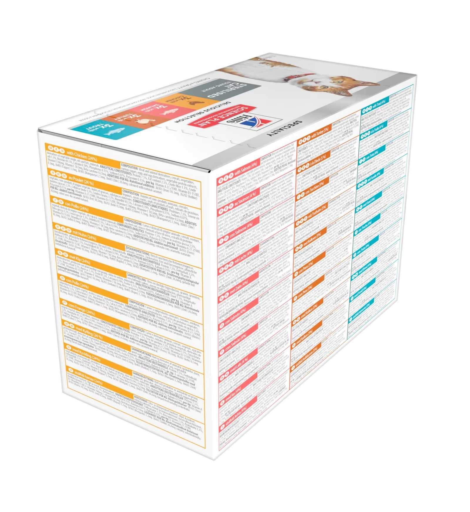 HILL'S SCIENCE PLAN GATTO ADULT STERILISED MULTIPACK 10+2 DA 85 GR IN BUSTA