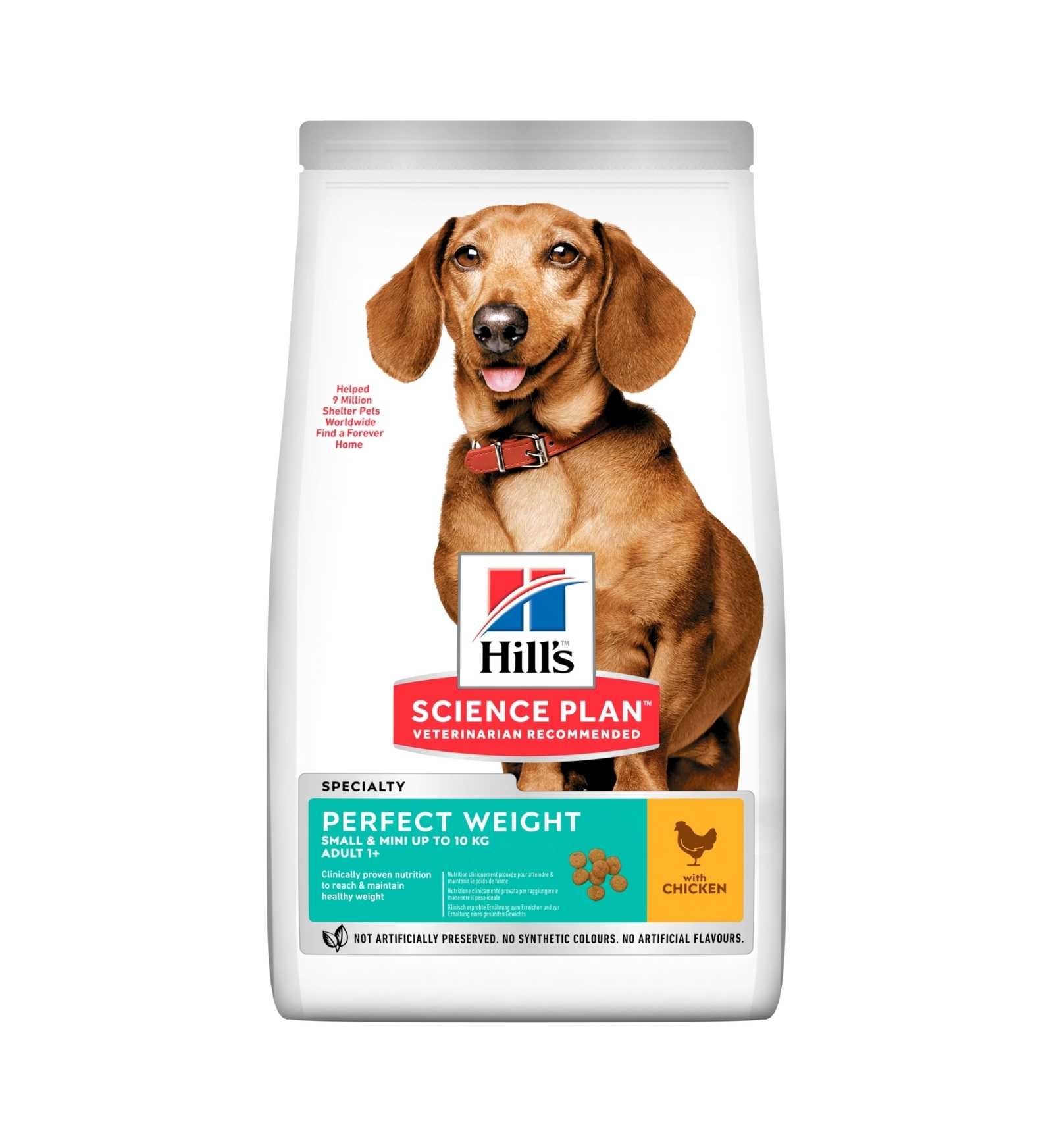 HILL'S SCIENCE PLAN CANE ADULT SMALL & MINI PERFECT WEIGHT AL POLLO DA 1,5 KG