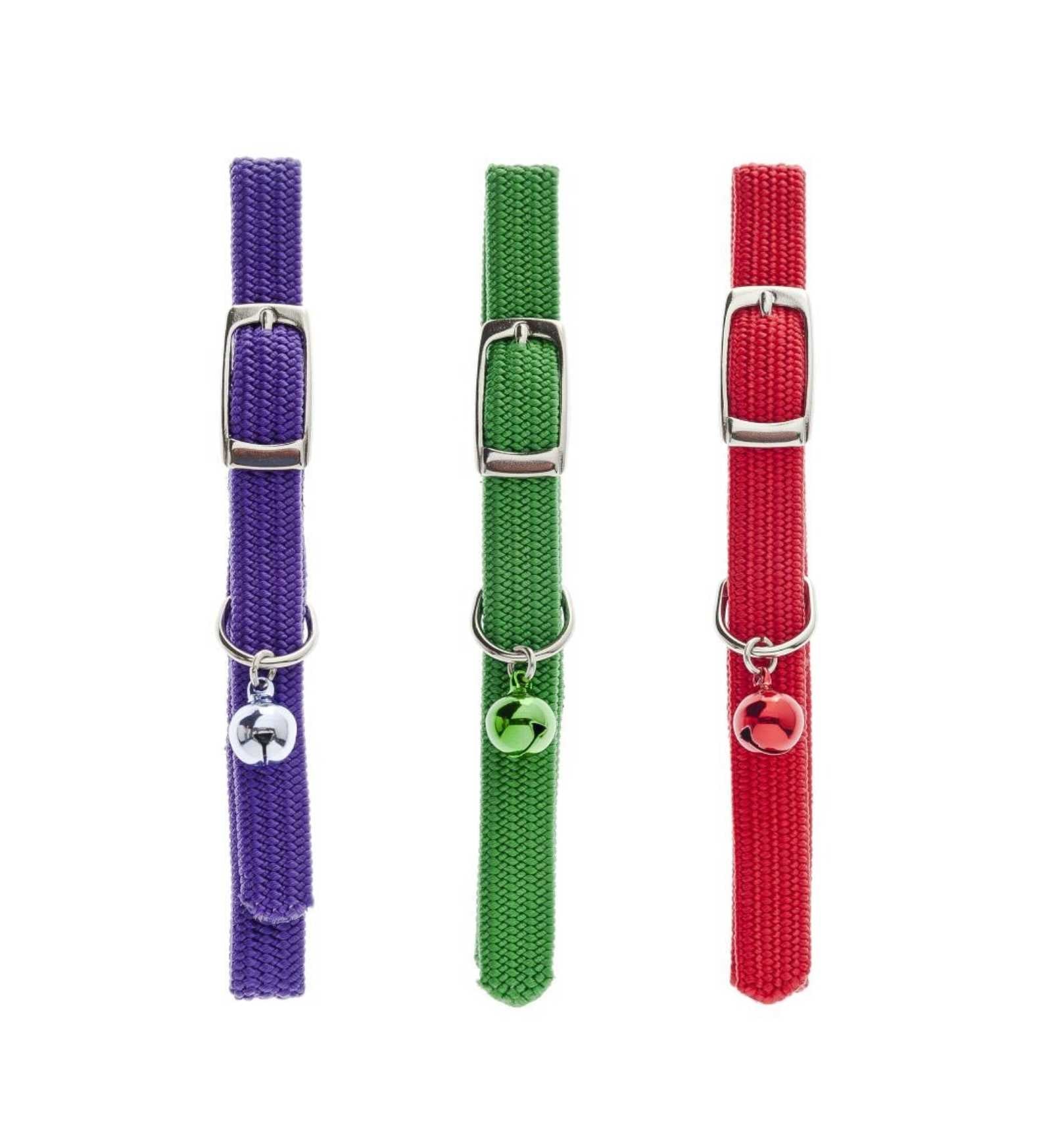 FERRIBIELLA GATTO COLLARE NYLON ELASTICIZZATO CON CAMPANELLO COLORI MISTI