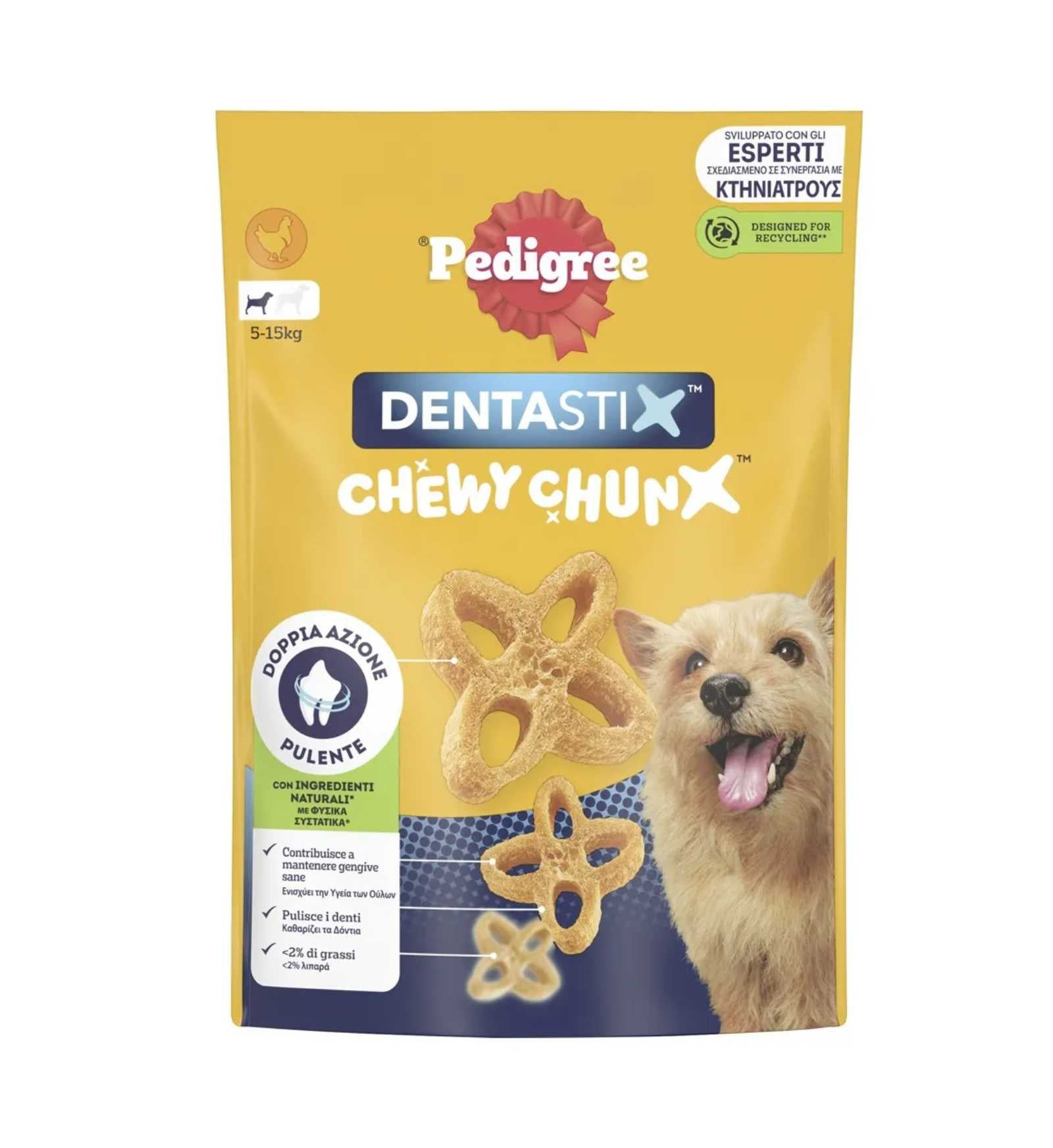 PEDIGREE CANE SNACK DENTASTIX CHEWY CHUNX SMALL DA 68 GR
