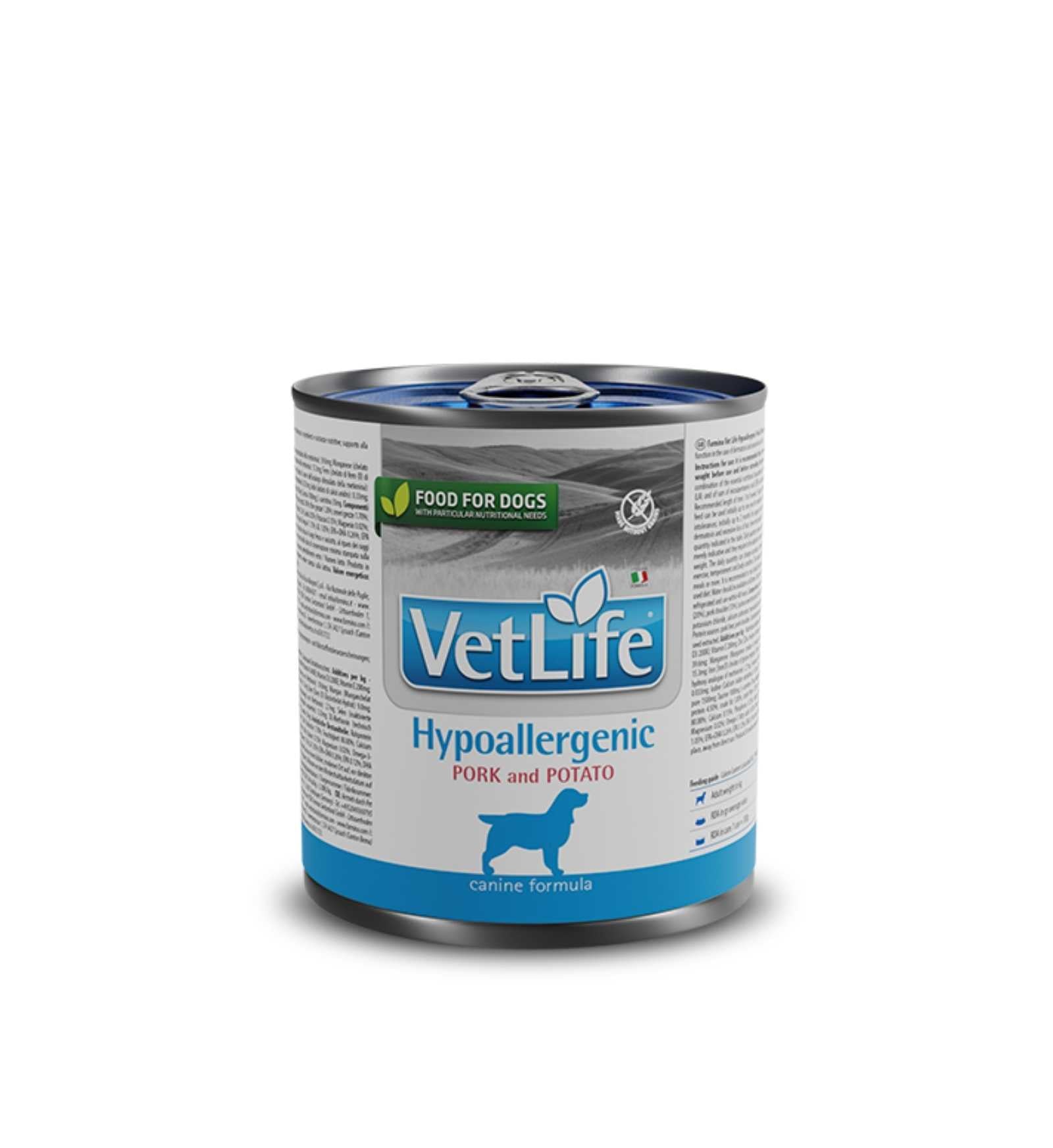 FARMINA VET LIFE CANE HYPOALLERGENIC MAIALE E PATATE DA 300 GR IN LATTINA