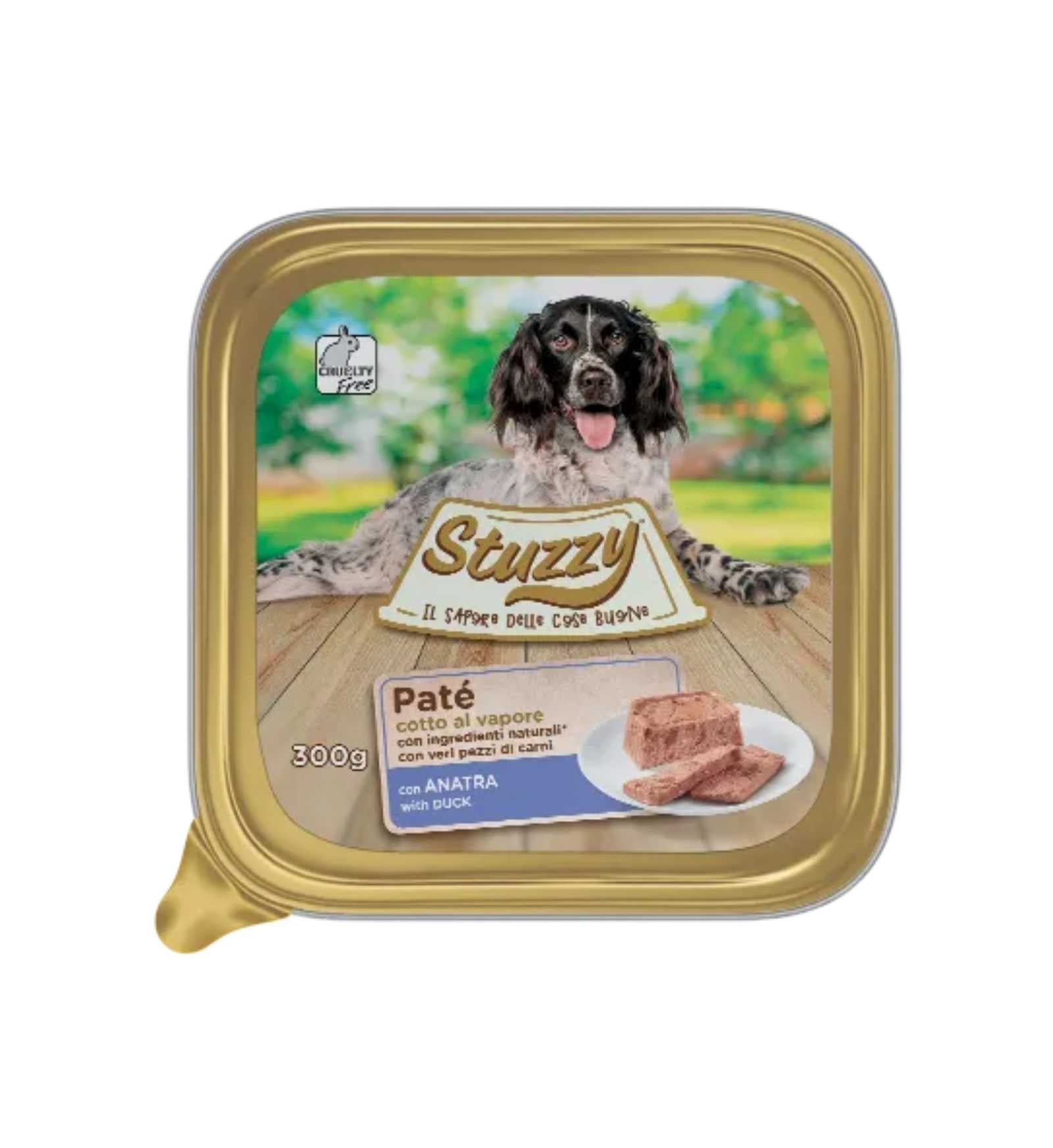STUZZY CANE CON ANATRA IN VASCHETTA