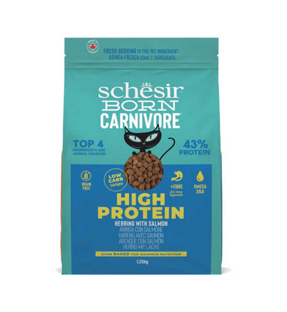 SCHESIR GATTO DRY BORN CARNIVORE ARINGA E SALMONE