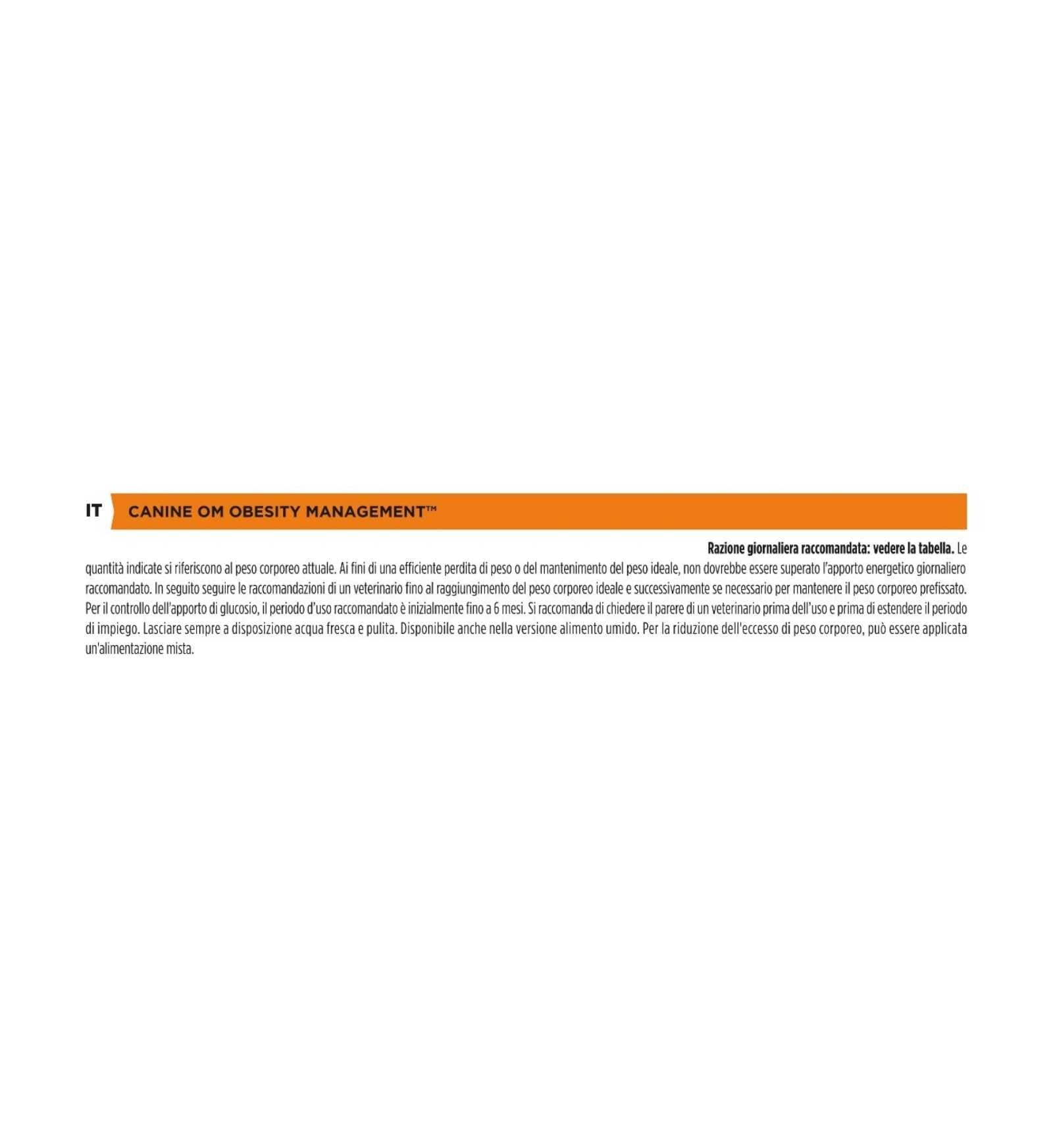 PURINA VETERINARY DIET CANE OM OBESITY MANAGEMENT