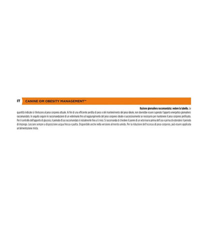 PURINA VETERINARY DIET CANE OM OBESITY MANAGEMENT