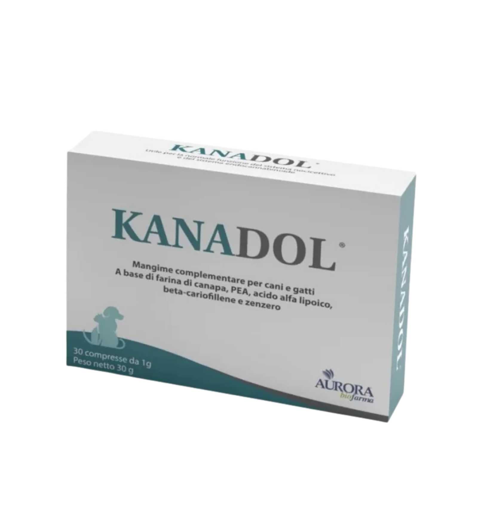 AURORA BIOFARMA CANE E GATTO KANADOL 30 COMPRESSE 1 GR