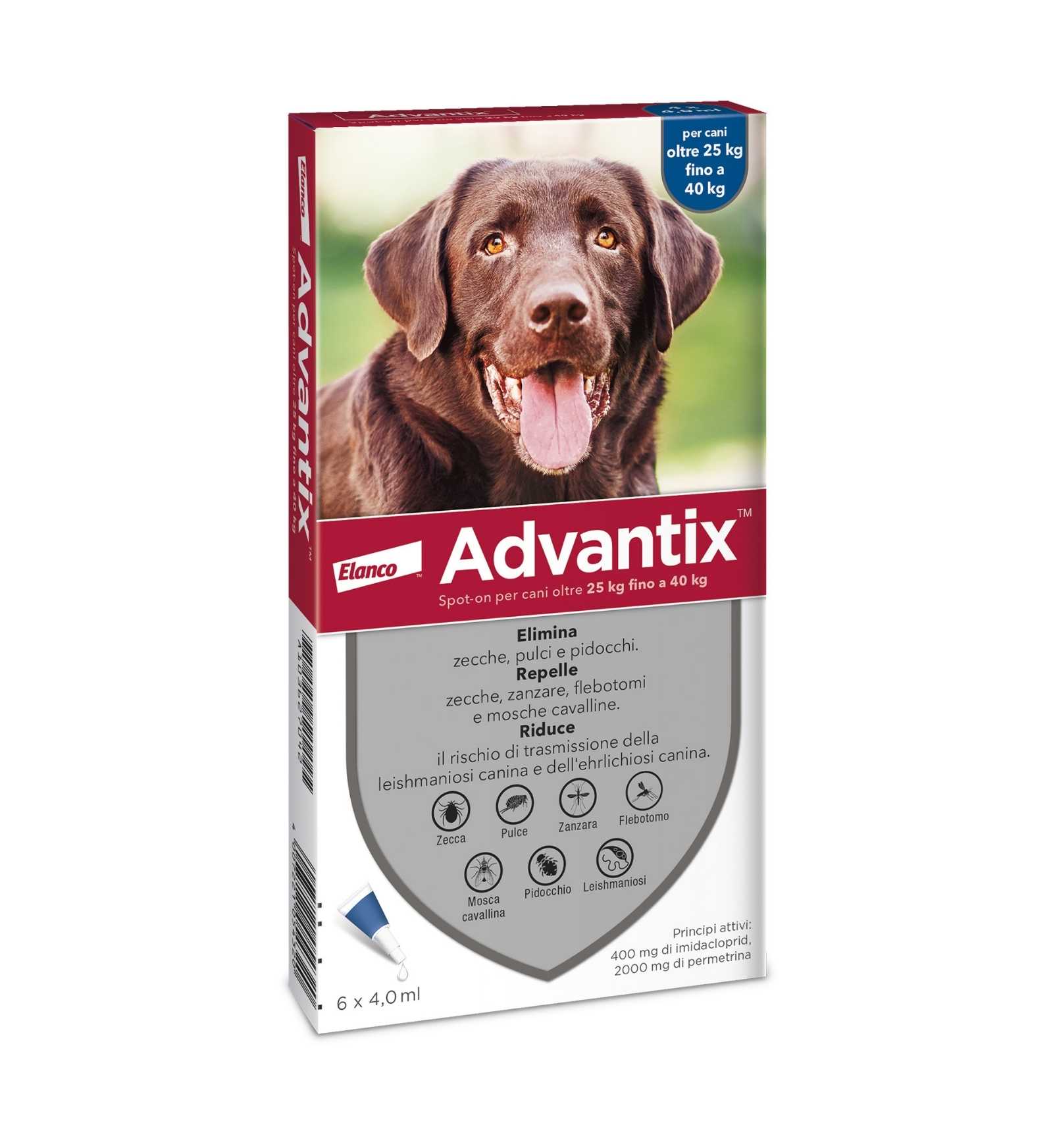 ELANCO ANTIPARASSITARIO ADVANTIX SPOT-ON CANI DA 25 A 40 KG