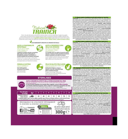 TRAINER GATTO NATURAL ADULT STERILIZZATO CON SALMONE E FIBRA DI PISELLO