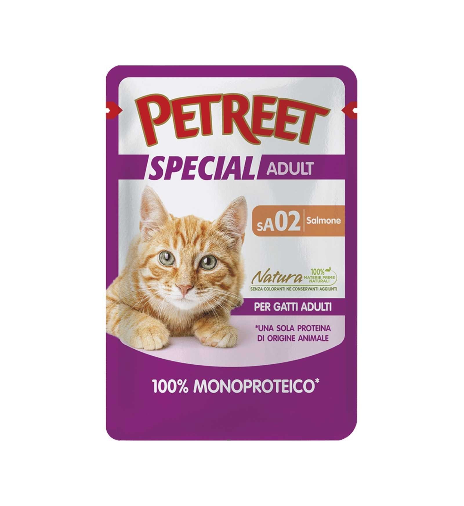 PETREET GATTO SPECIAL ADULT SA02 SALMONE DA 70 GR IN BUSTA