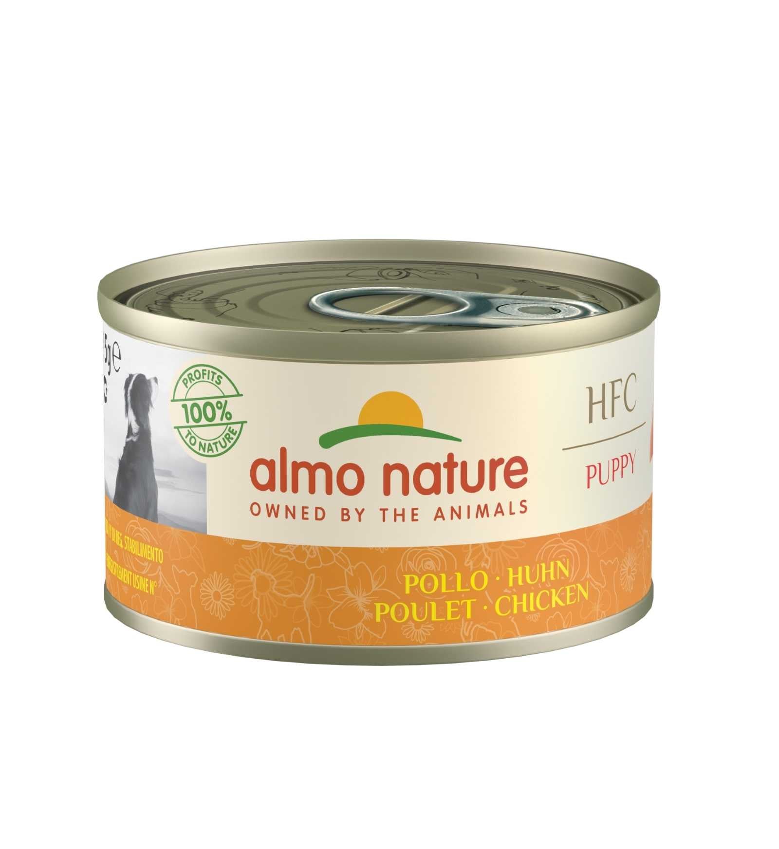 ALMO NATURE CANE CLASSIC PUPPY CON POLLO DA 95 GR IN LATTINA