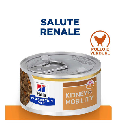 HILL'S PRESCRIPTION DIET GATTO K/D MOBILITY CON SPEZZATINO DI POLLO E VERDURE DA 82 GR IN LATTINA