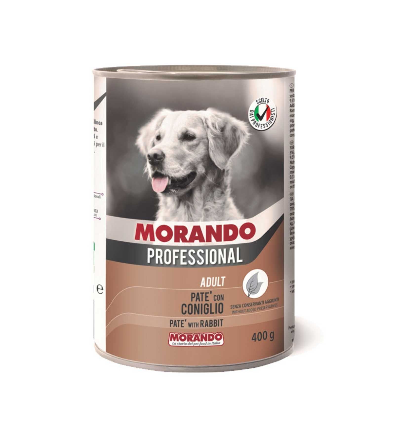 MORANDO MIGLIOR CANE PROFESSIONAL PATE' CONIGLIO DA 400 GR IN LATTINA