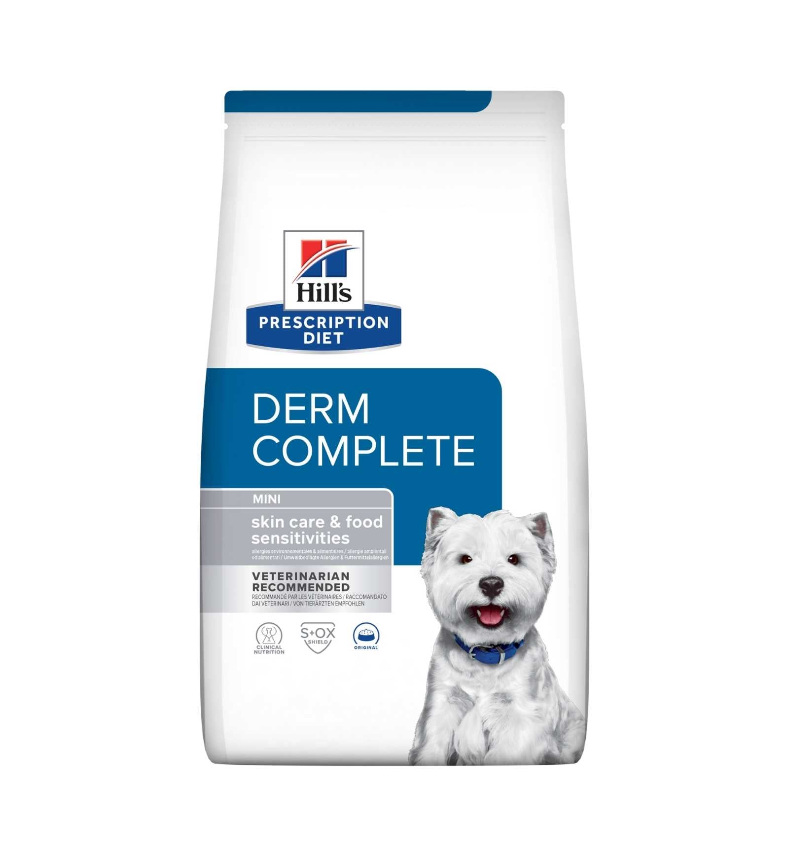 HILL'S  PRESCRIPTION DIET CANE  DERM COMPLETE SKIN CARE & FOOD SENSITIVITIES MINI