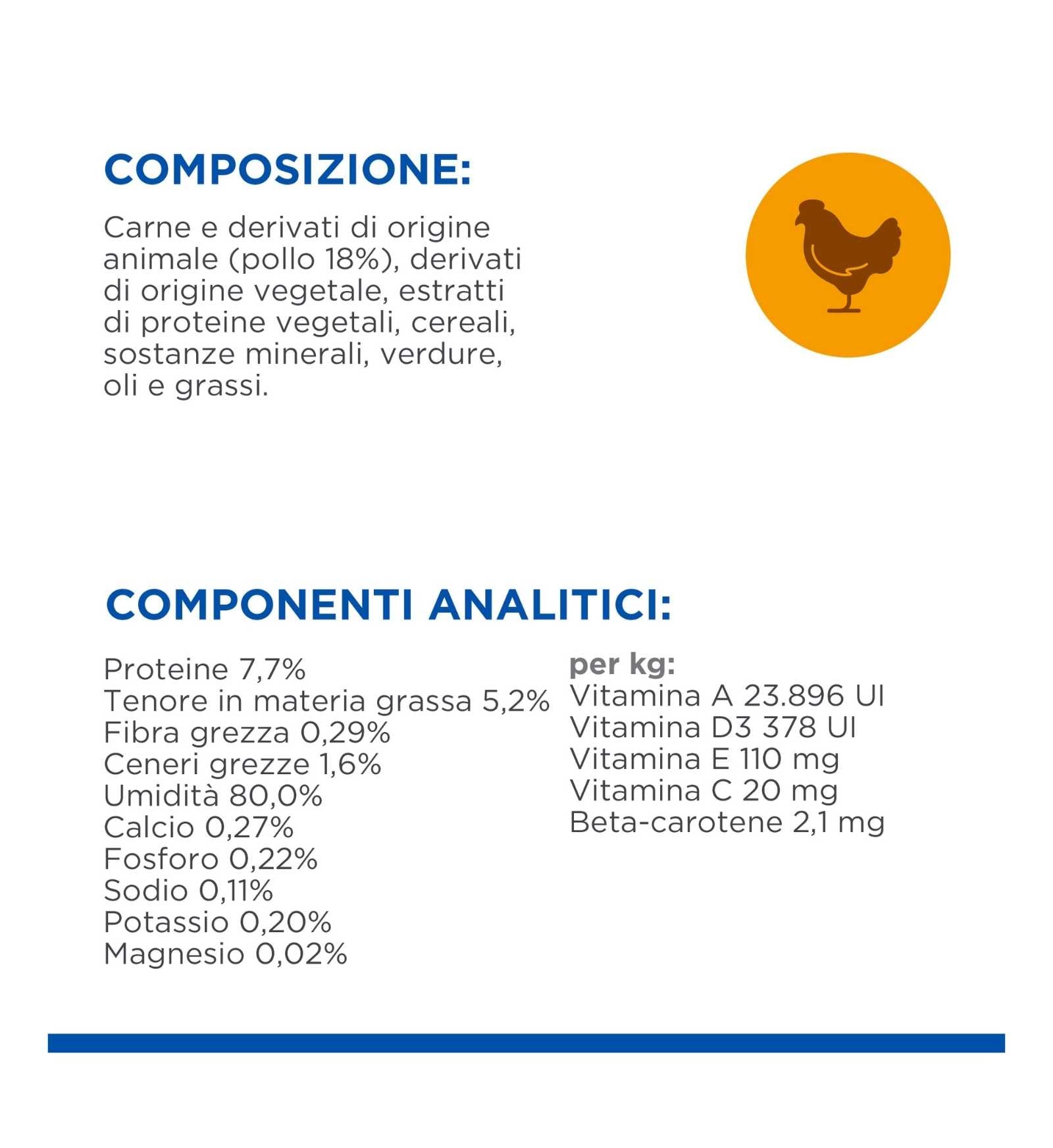 HILL'S SCIENCE PLAN GATTO KITTEN HEALTY CUISINE POLLO E VERDURE DA 80 GR IN BUSTA