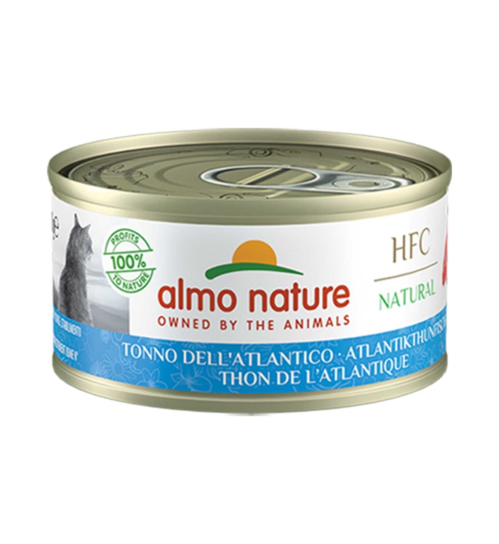 ALMO NATURE GATTO NATURAL CON TONNO DELL' ATLANTICO IN LATTINA