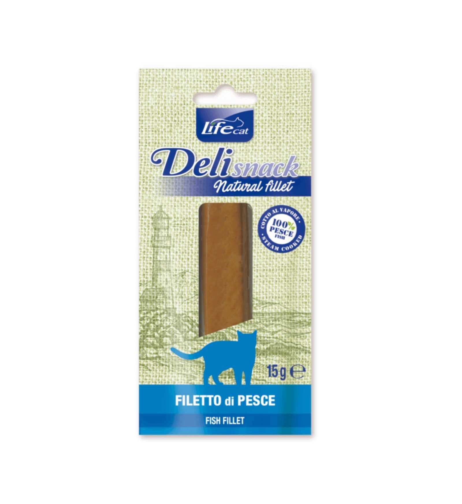 LIFEPETCARE GATTO SNACK FILETTI BOLLITI AL PESCE DA 15 GR