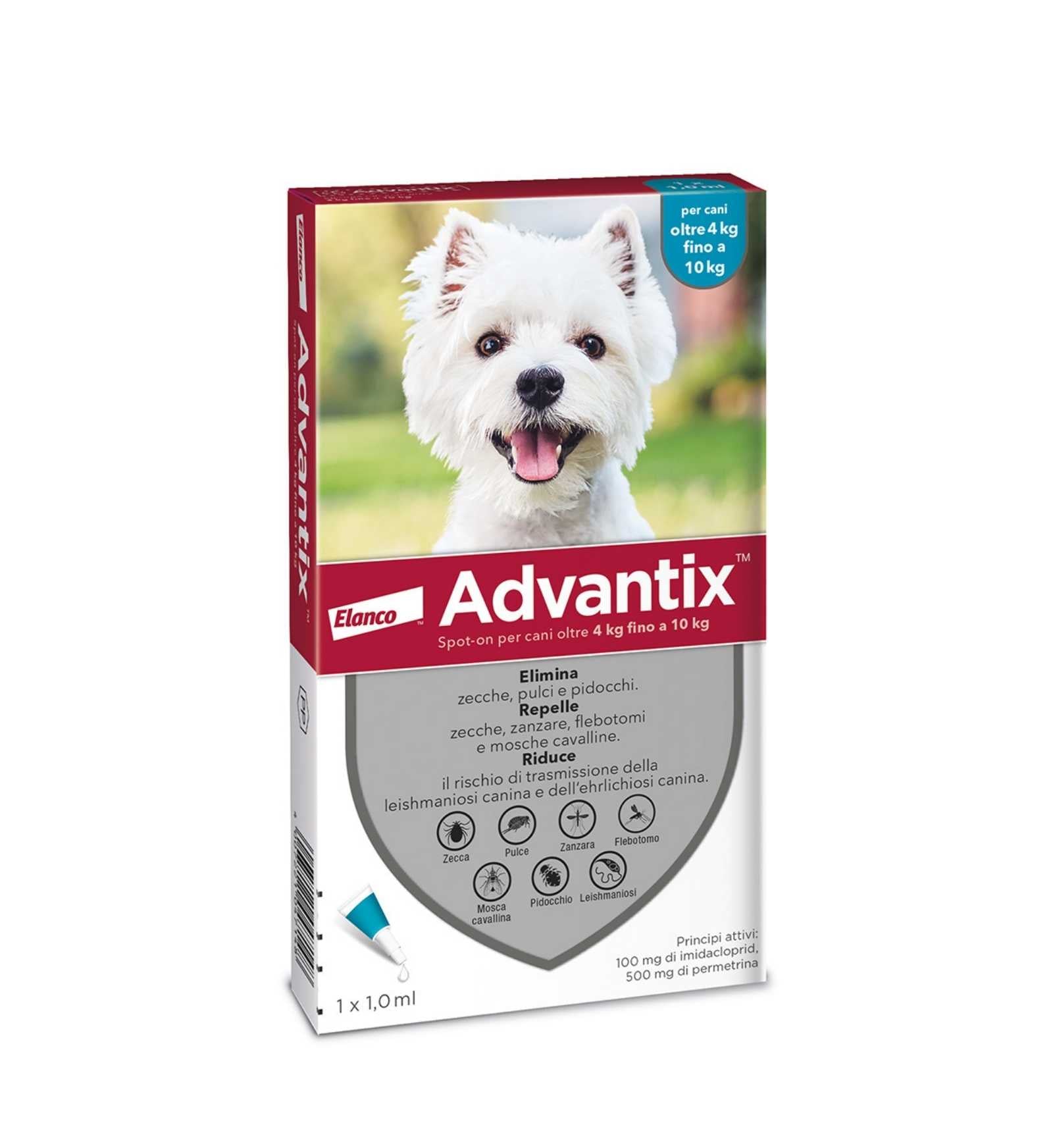 ELANCO ANTIPARASSITARIO ADVANTIX SPOT-ON CANI DA 4 A 10 KG
