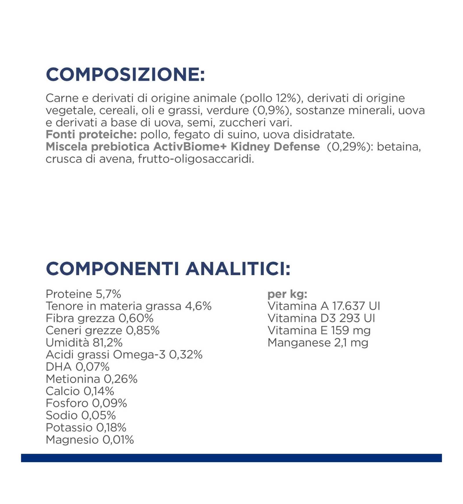 HILL'S PRESCRIPTION DIET GATTO K/D MOBILITY CON SPEZZATINO DI POLLO E VERDURE DA 82 GR IN LATTINA