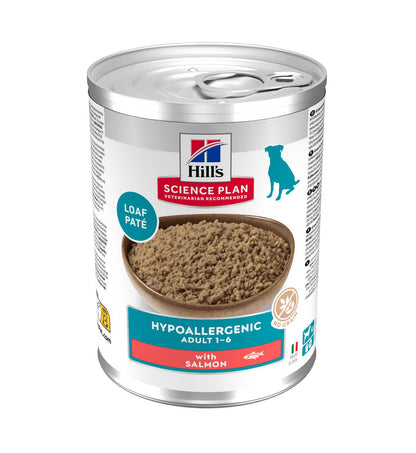 HILL'S SCIENCE PLAN CANE ADULT HYPOALLERGENIC SALMONE DA 363 GR IN LATTINA
