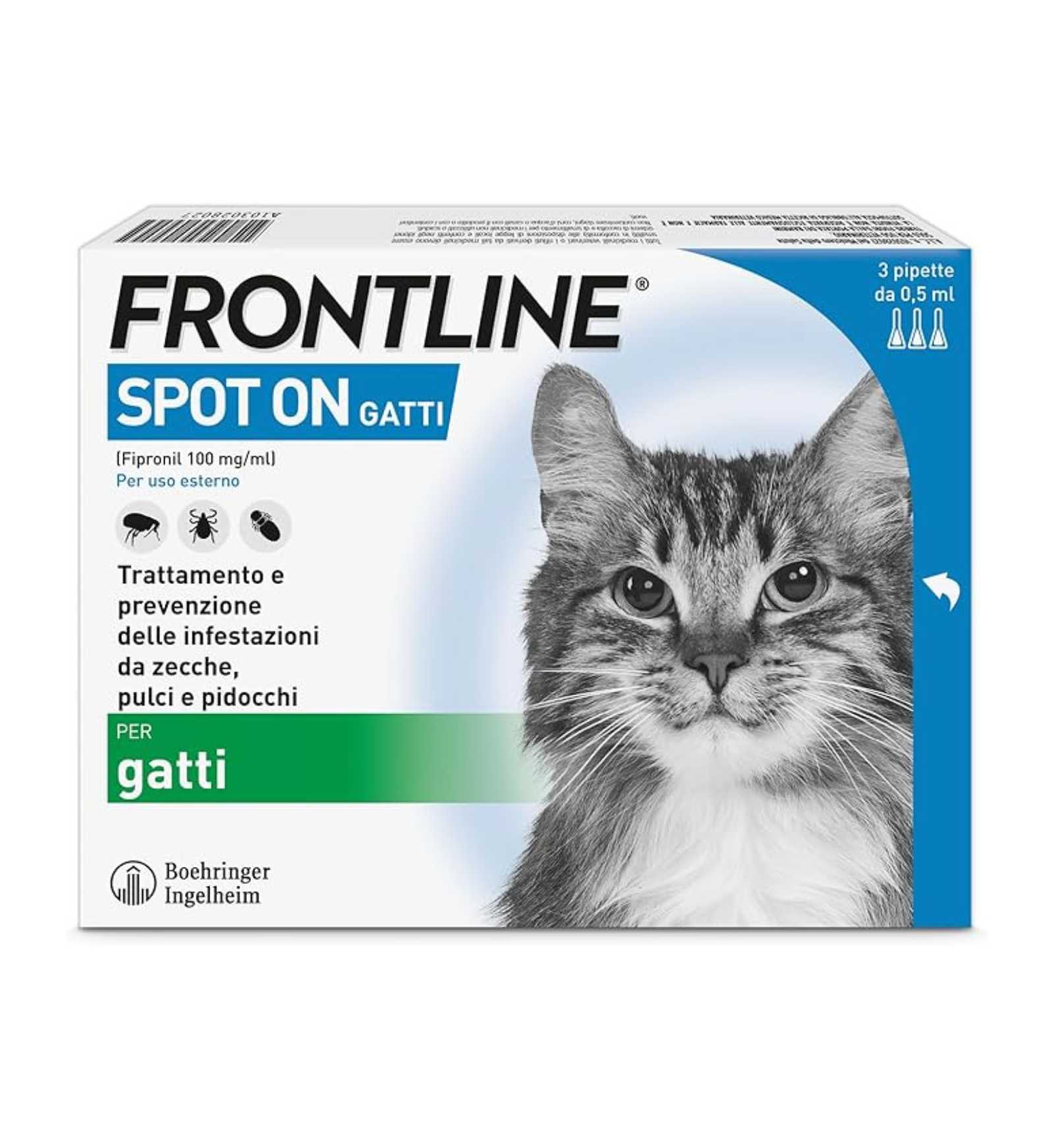 FRONTLINE GATTO SPOT ON ANTIPARASSITARIO 3 PIPETTE