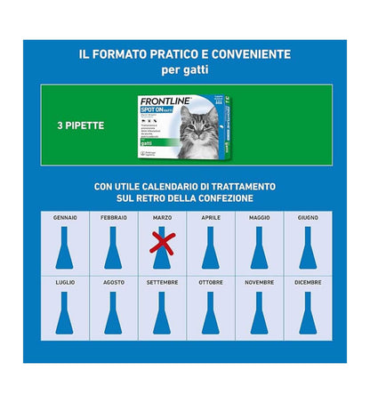 FRONTLINE GATTO SPOT ON ANTIPARASSITARIO 3 PIPETTE