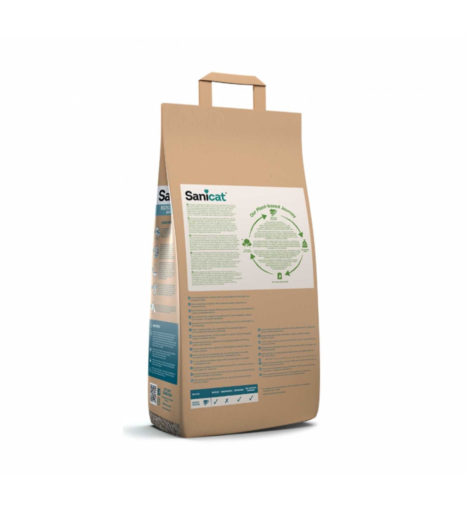 SANICAT LETTIERA GATTO CLEAN & GREEN CELLULOSA