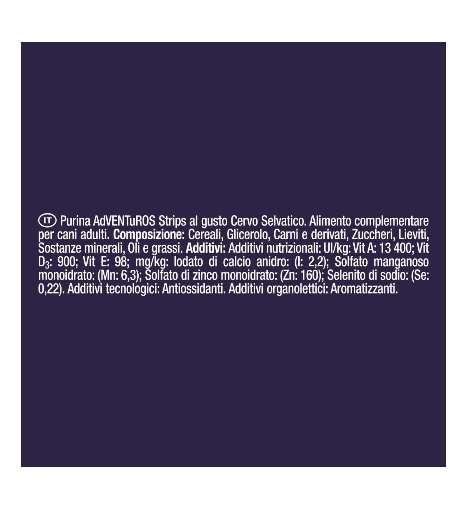 PURINA ADVENTUROS SNACK CANE STRIPS AL CERVO