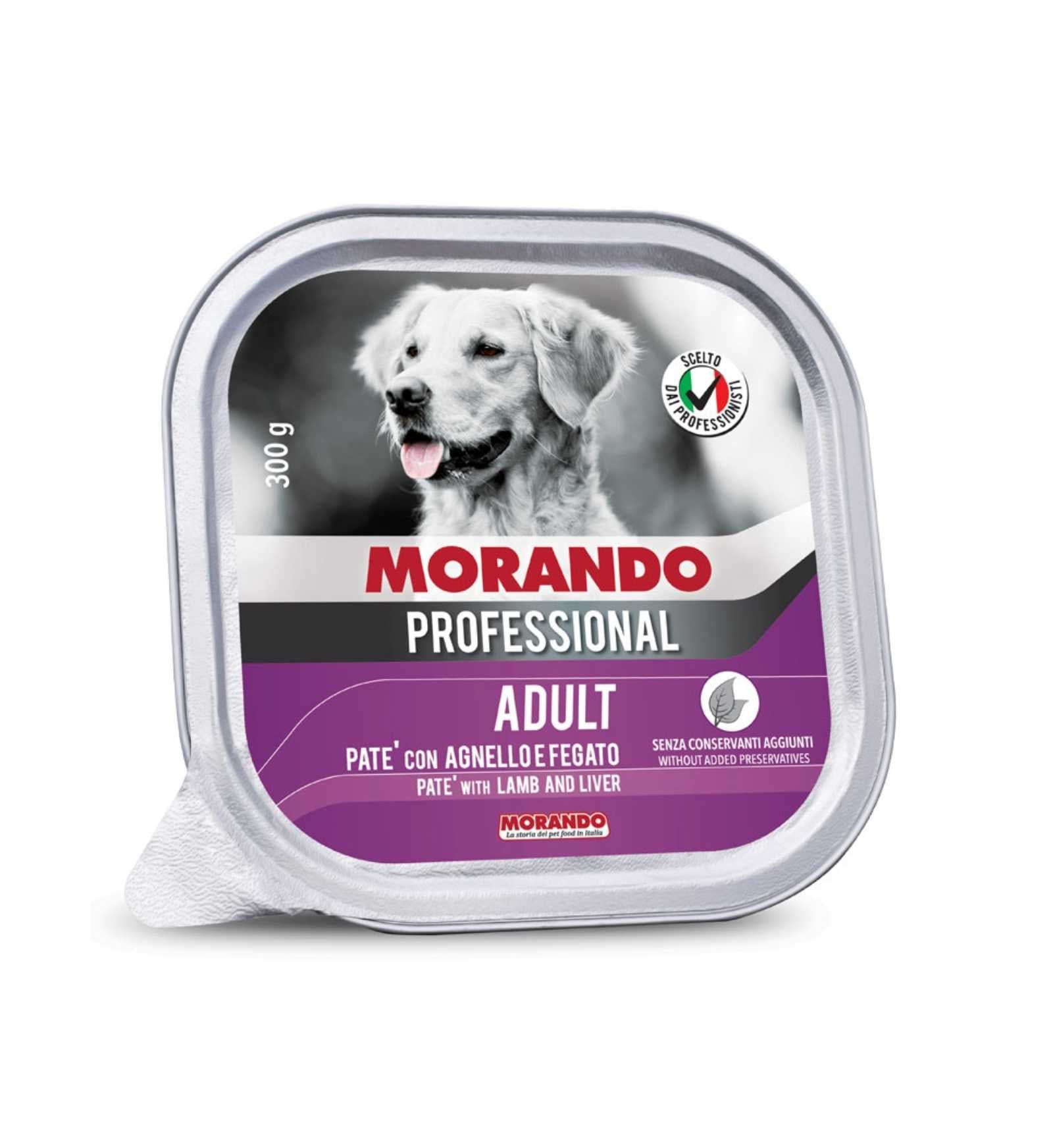 MORANDO MIGLIOR CANE PROFESSIONAL AGNELLO E FEGATO DA 300 GR IN VASCHETTA