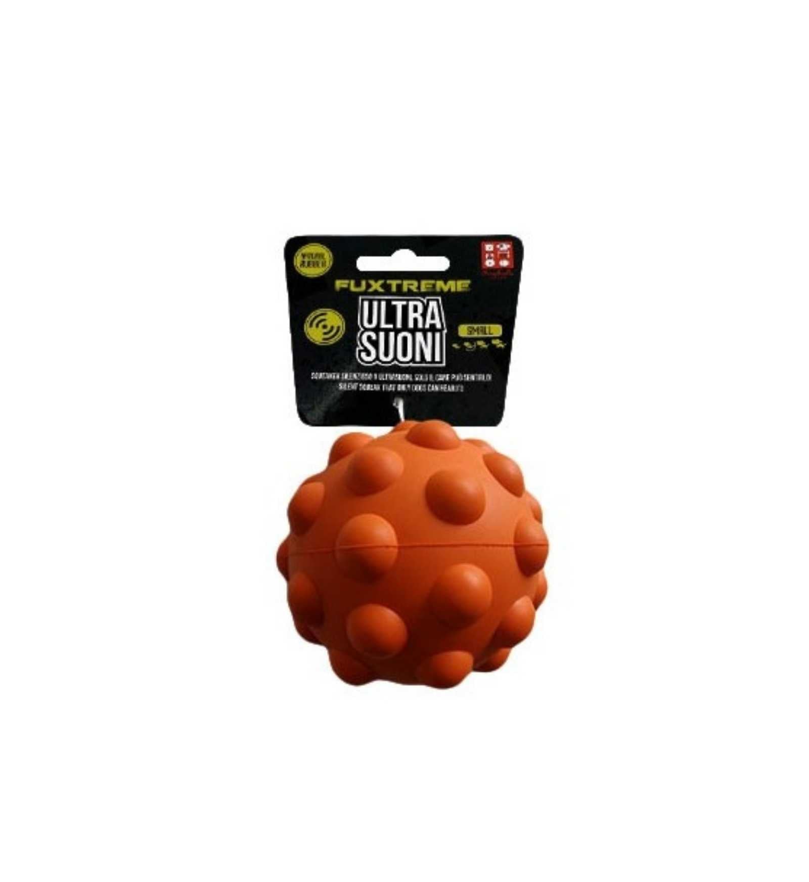 FERRIBIELLA CANE GIOCO PALLA ULTRASUONI L 9,5 CM ARANCIONE