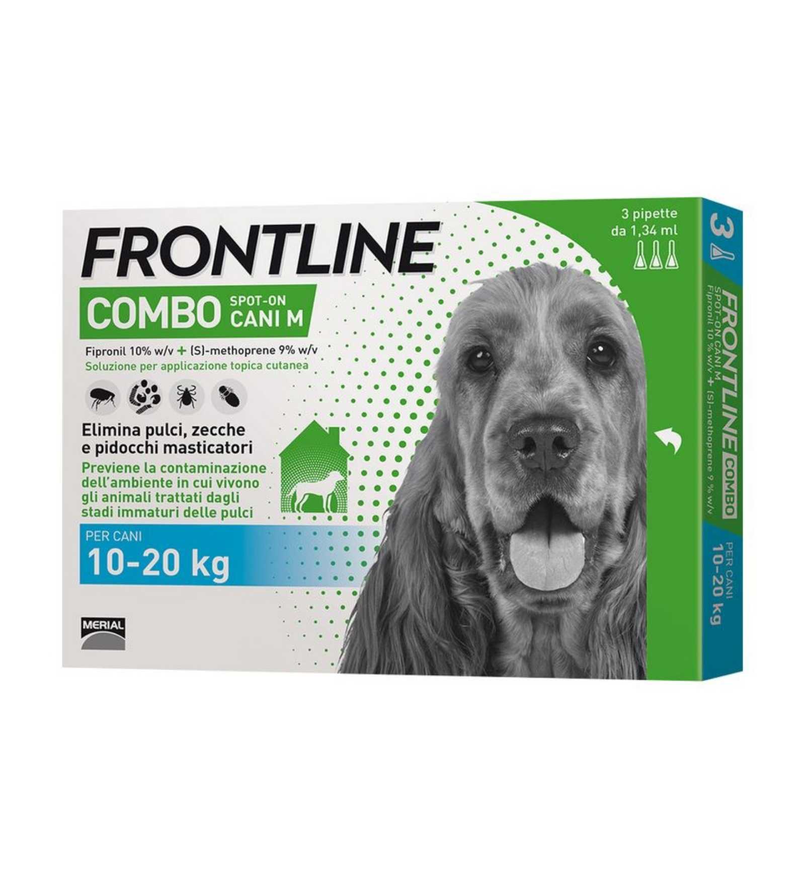 FRONTLINE COMBO CANE ANTIPARASSITARI 10 - 20 KG 3 PIPETTE