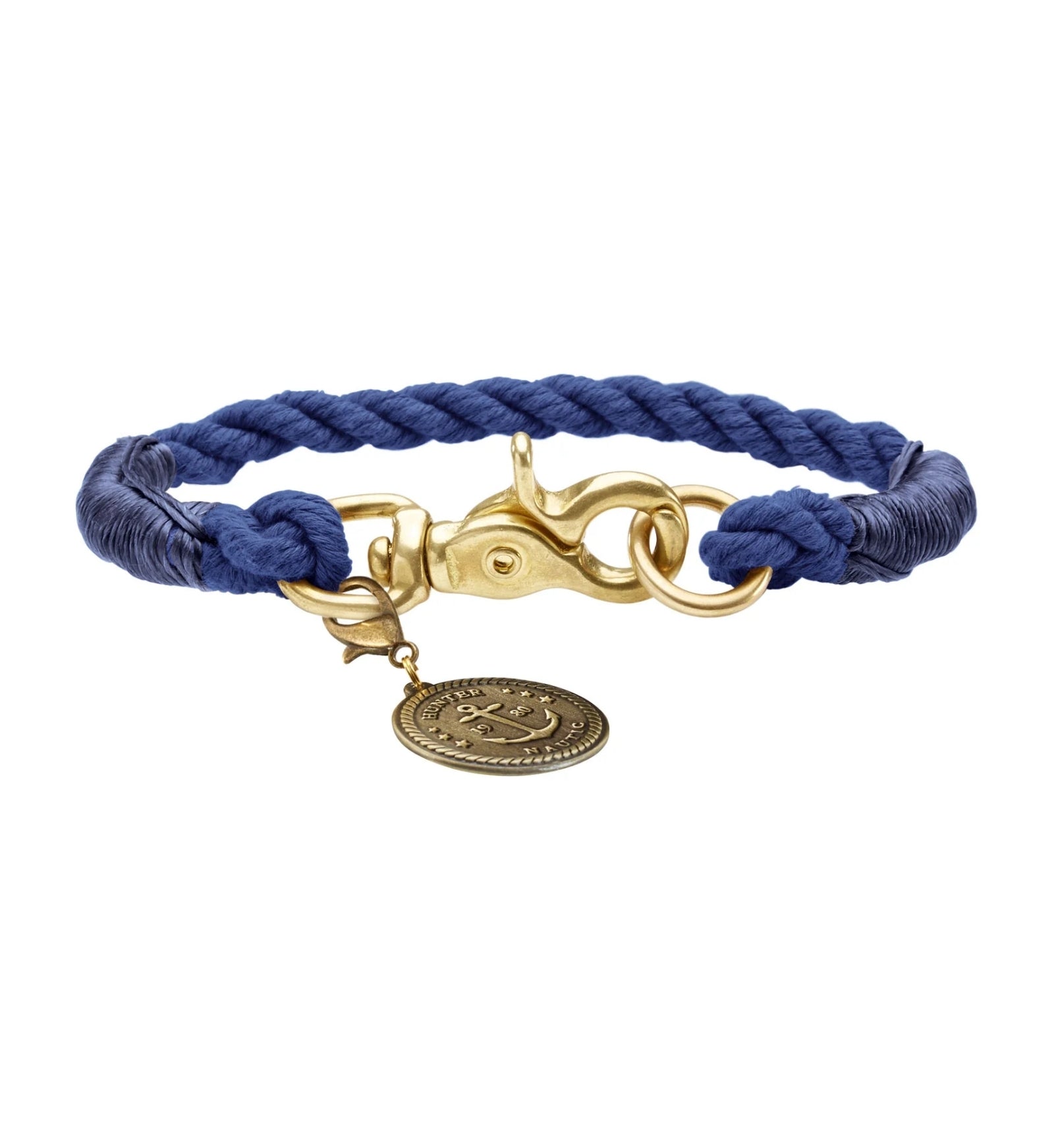 HUNTER CANE COLLARE LIST CORDA 40 BLU SCURO