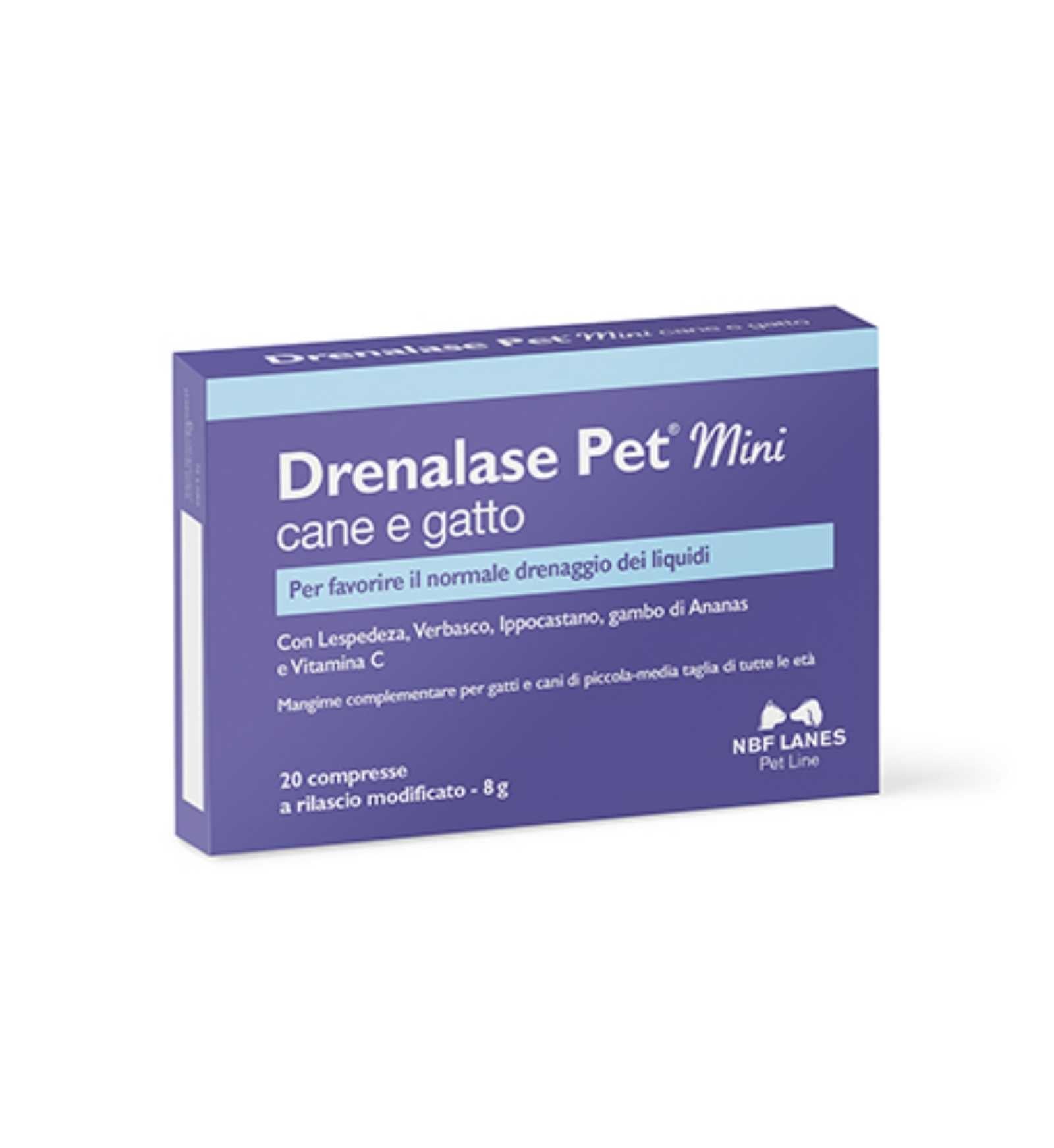 NBF LANES CANE DRENALASE PET MINI 20 COMPRESSE