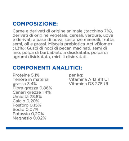 HILL'S SCIENCE PLAN CANE ADULT SMALL & MINI PERFECT DIGESTION MOUSSE AL TACCHINO DA 200 GR IN LATTINA