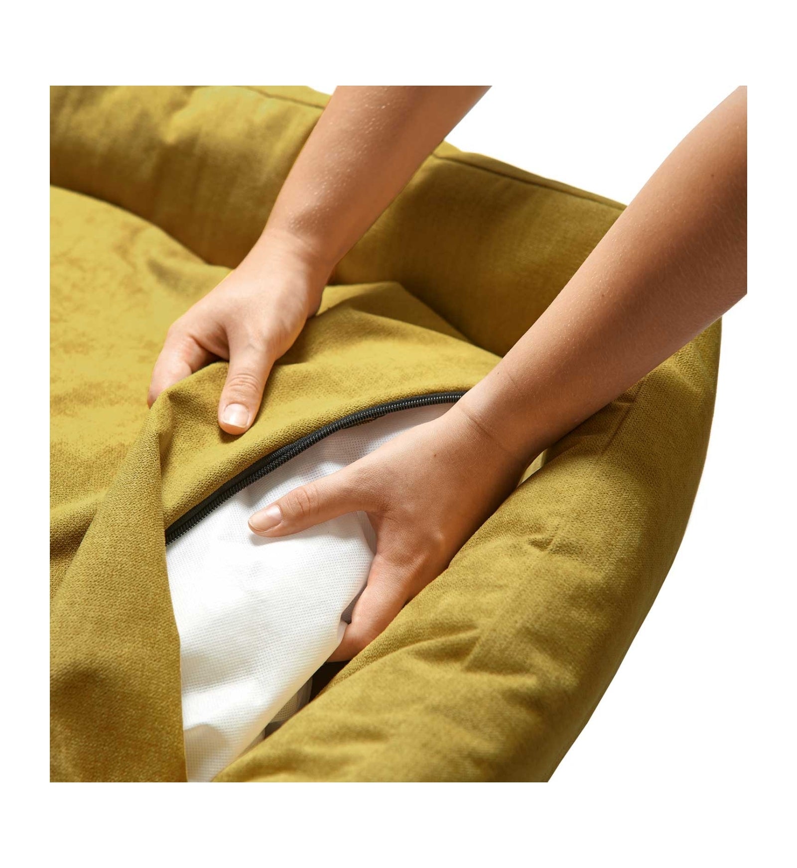 HUNTER CANE SOFA EIBY 60 x 40 CM GIALLO