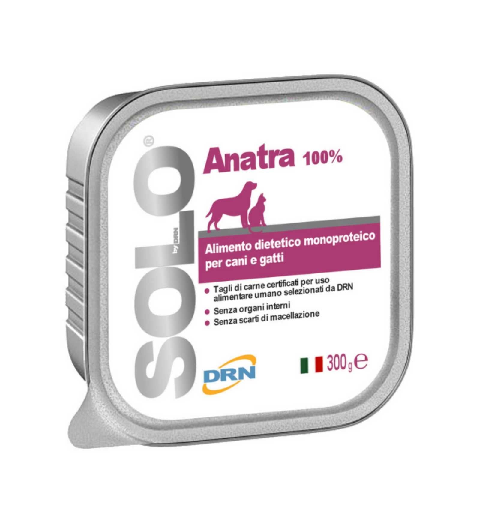DRN CANE E GATTO SOLO MONOPROTEICO ALL'ANATRA IN VASCHETTA