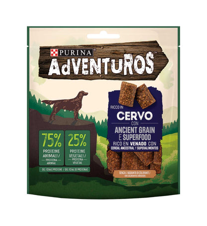 PURINA ADVENTUROS SNACK CANE RICCO IN CERVO CON ANCIENT GRAIN E SUPERFOOD DA 120 GR