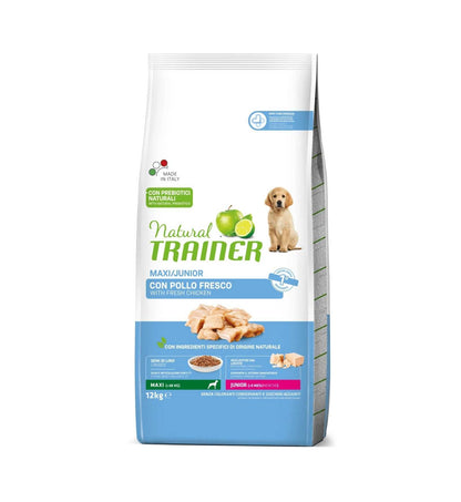 TRAINER CANE NATURAL JUNIOR MAXI POLLO FRESCO DA 12 KG