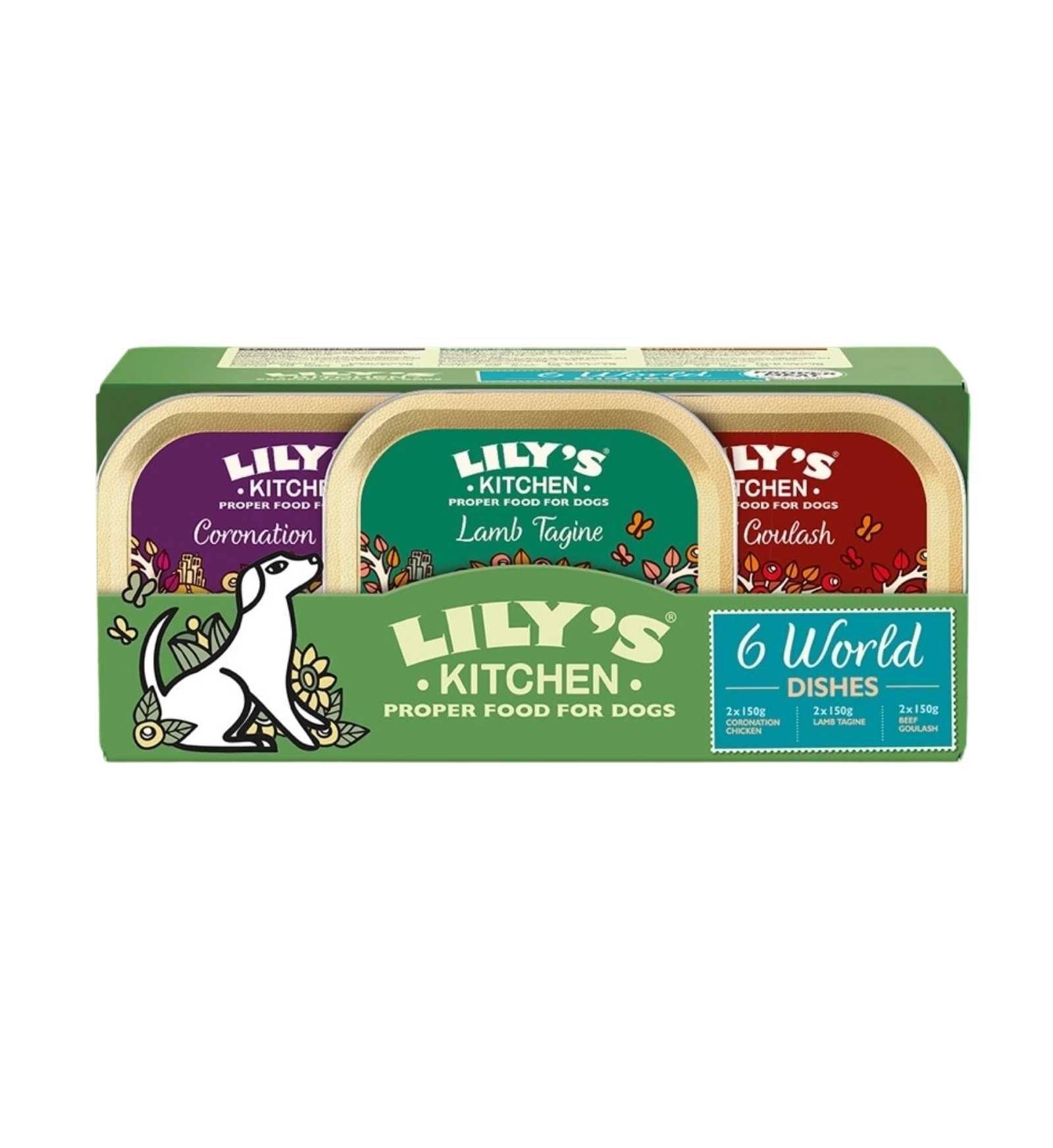 LILY'S KITCHEN CANE ADULT GRAIN FREE MULTIPACK DA 150 GR X 6 PEZZI IN VASCHETTA