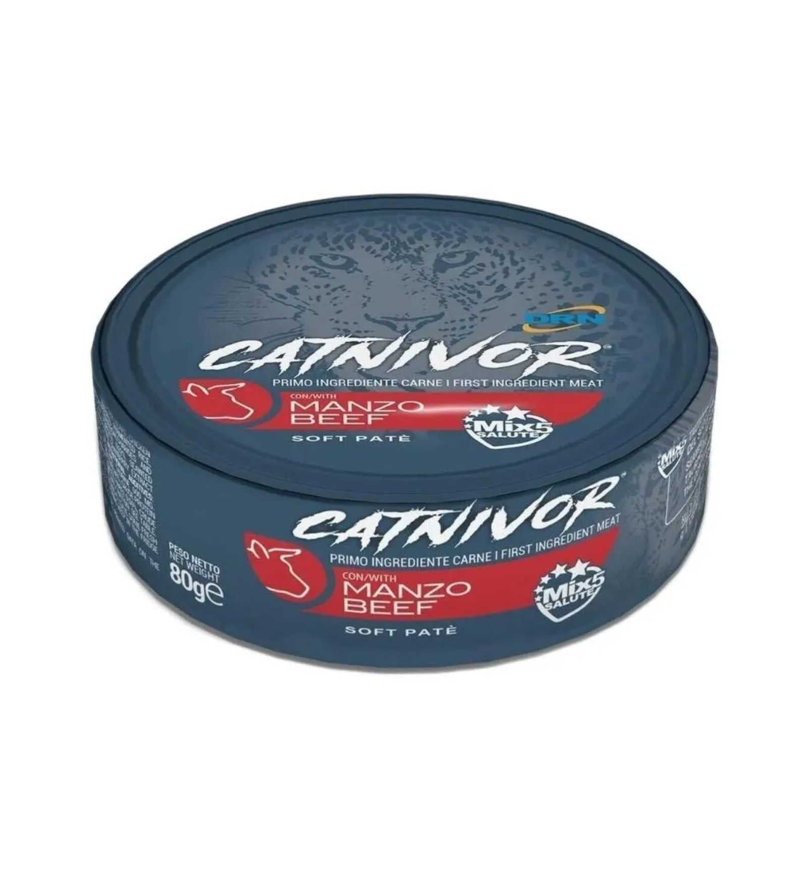 DRN GATTO CATNIVOR MORBIDO PATE' CON MANZO DA 80 GR