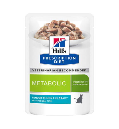 HILL'S PRESCRIPTION DIET GATTO METABOLIC PESCE OCEANICO DA 85 GR IN BUSTA