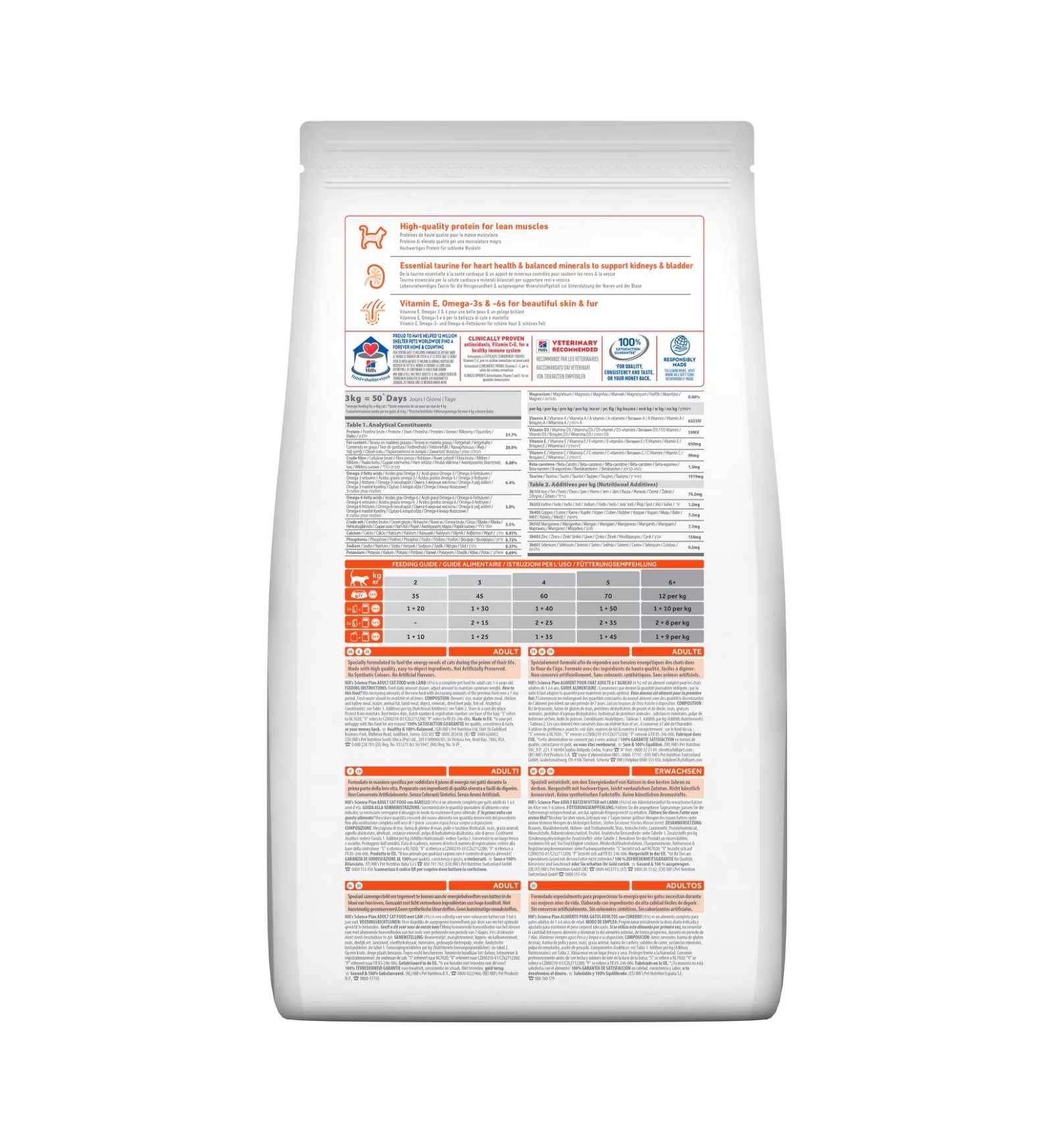 HILL'S SCIENCE PLAN GATTO ADULT AGNELLO E RISO