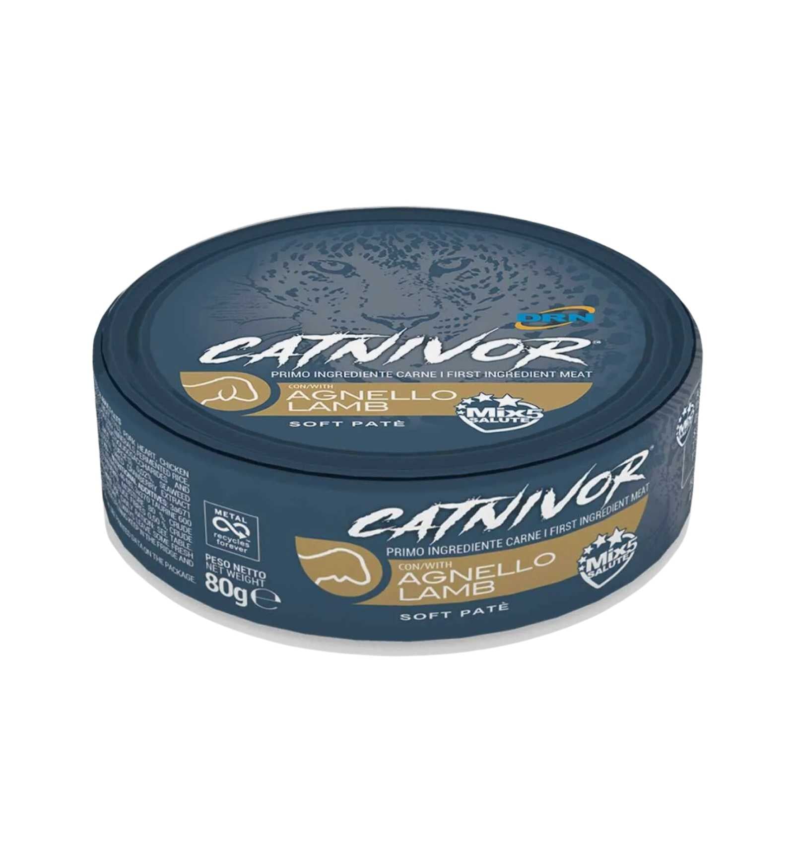 DRN GATTO CATNIVOR MORBIDO PATE' CON AGNELLO DA 80 GR