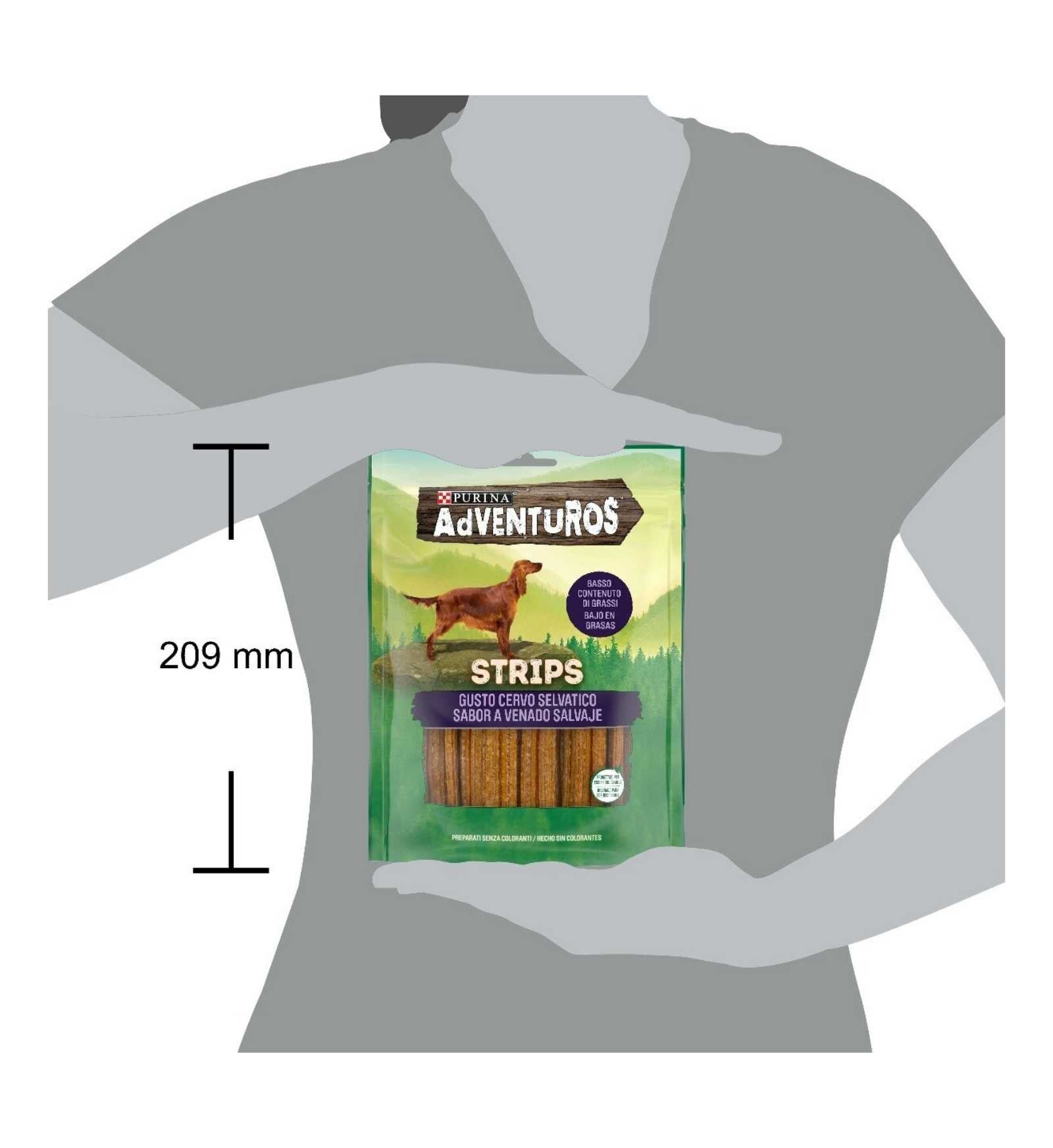 PURINA ADVENTUROS SNACK CANE STRIPS AL CERVO