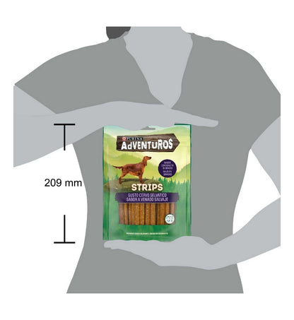 PURINA ADVENTUROS SNACK CANE STRIPS AL CERVO